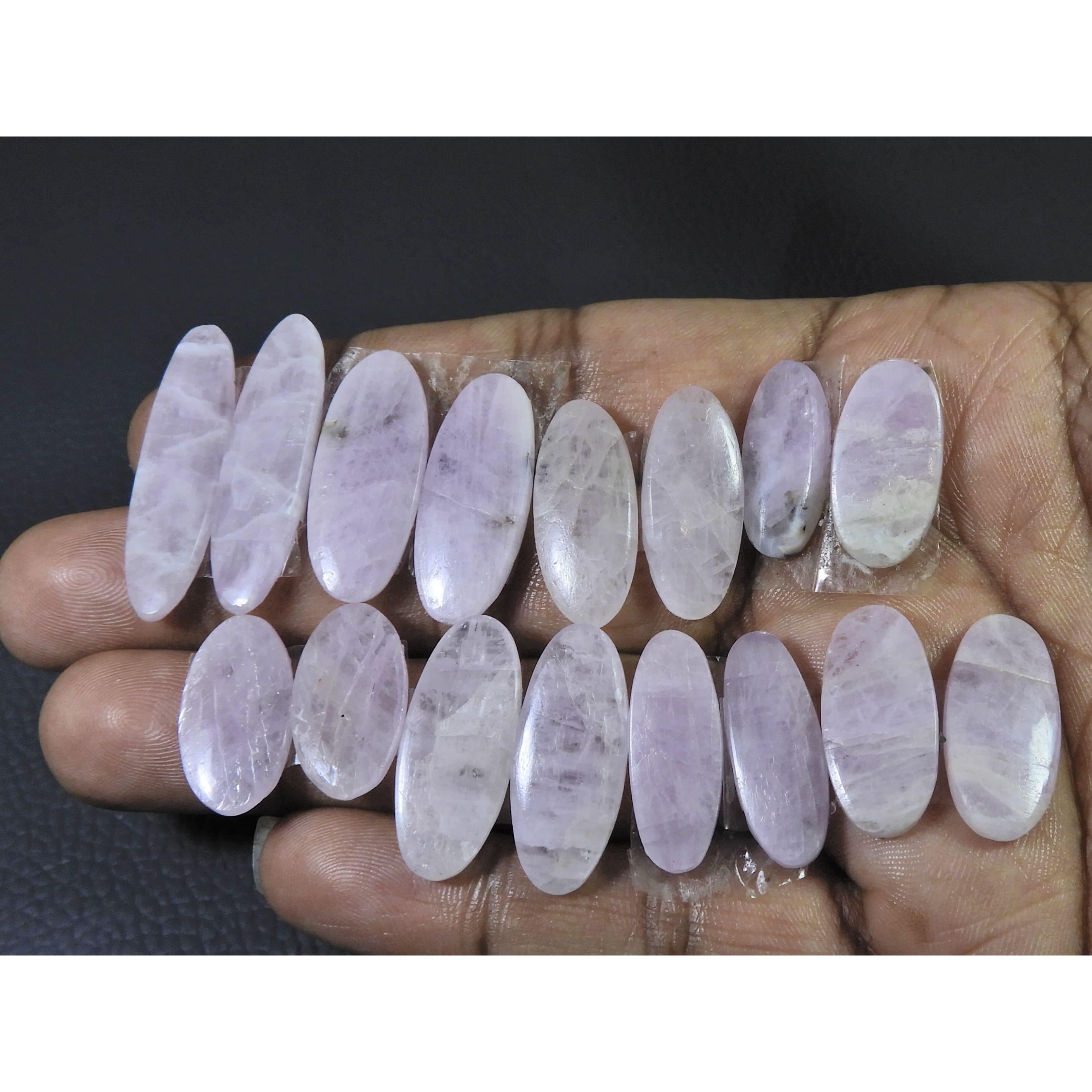 

156Cts. Натуральный розовый кунцит, парный набор, овальный кабошон, драгоценный камень, лот из 8 пар C-398