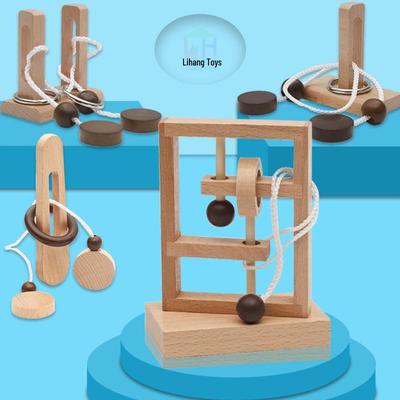 Holzpuzzlespielzeug: Kongming & Luban Schloss Serie