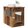 VidaXL Dog Crate Furniture Old Wood 55x80x68 Cm Engineered Wood, Kennel, Dog Shelter, Pet Cage for 857642