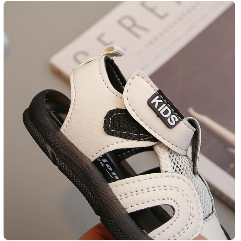 Summer Boys Closed Toe Sandals Anti-Kick Soft Sole Non Slip Toddler Beach Walking Shoes