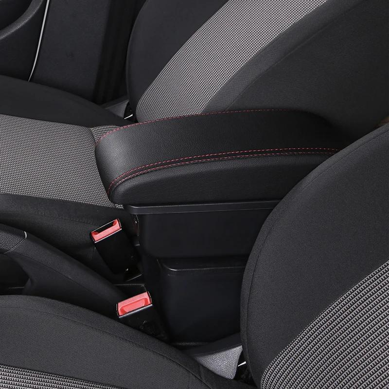 For SEAT Ibiza 6j Ibiza 6L Armrest Box Car Center Console Armrest Modified Multi-function Storage USB Interior Accessories