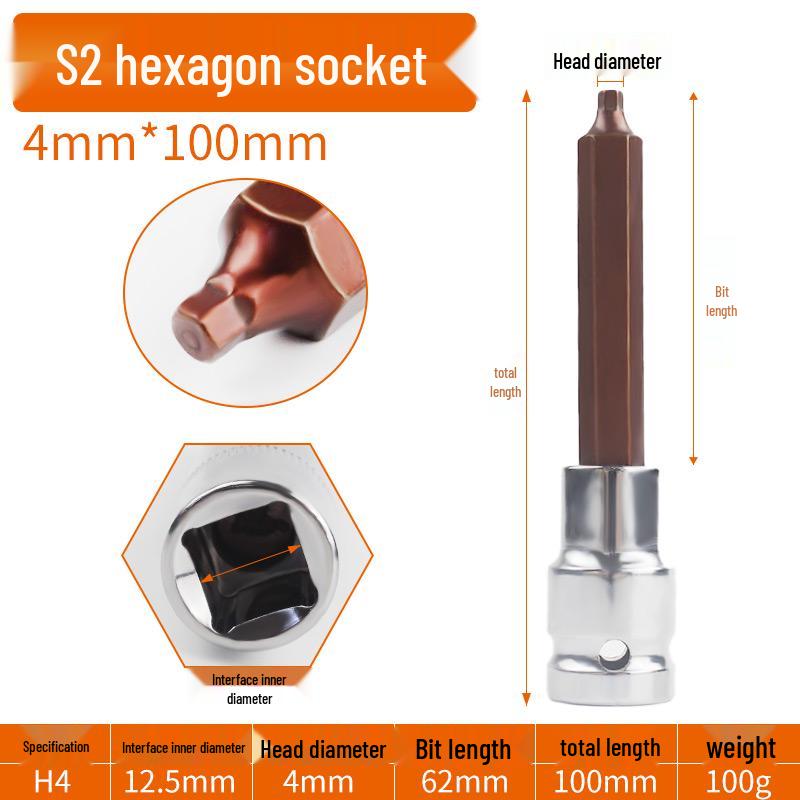 1/2   Hex Socket Impact Driver & Electric Cross Screwdriver Bits with Air Impact Wrench Extension & Torx Socket Wrench