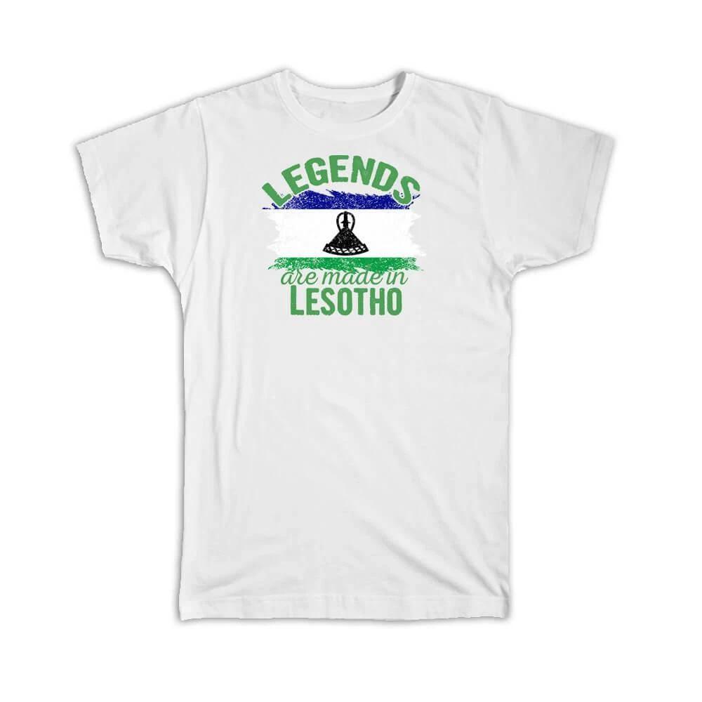 Legends are Made in Lesotho: Gift T-Shirt Flag Lesotho Expat Country 2XL