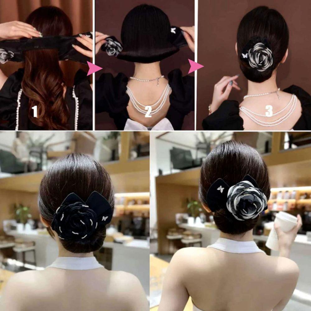 Cloth Hair Bun Maker Non-slip Twist Hairstyle Bun Elegant Lazy Hair Curler  Women Girls