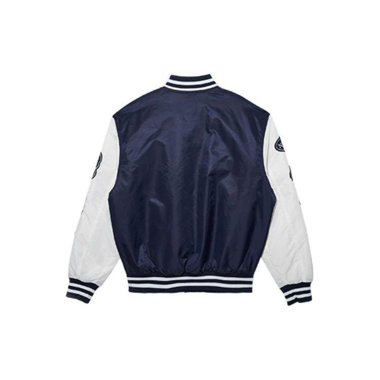 New Era Buchstaben-Print Farbblock Warme Baseballjacke Unisex Jacken 13470704