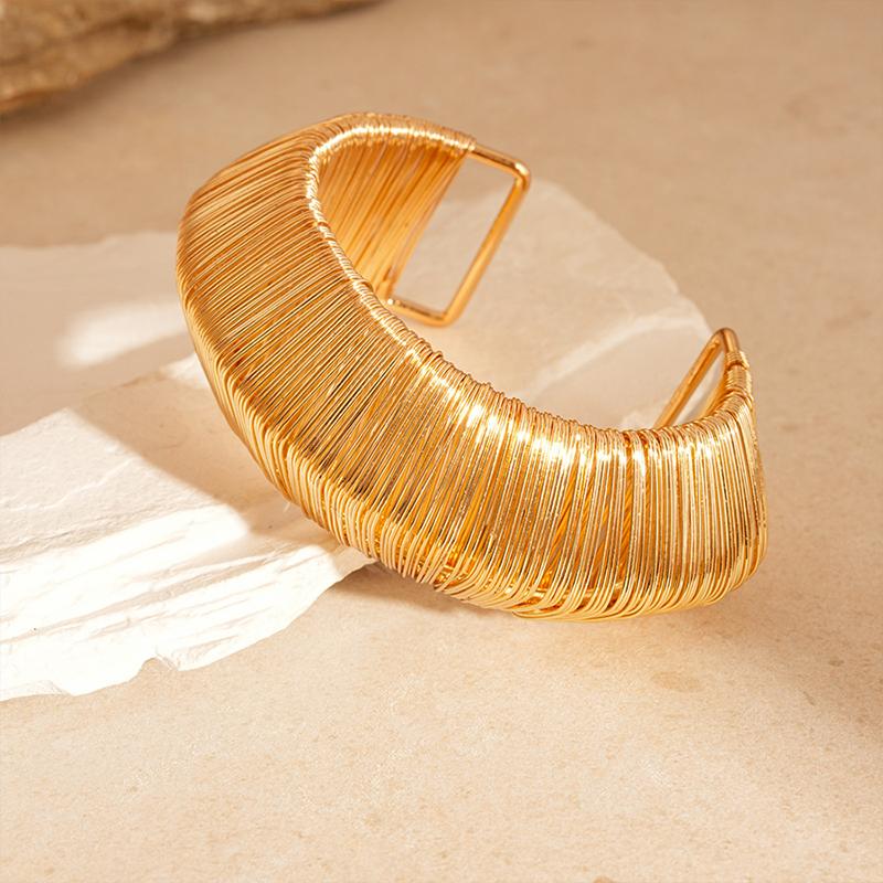 Punk Metal Bracelets For Women Men Geometric Cuff Bangles Personality Exaggerated Hand Jewelry