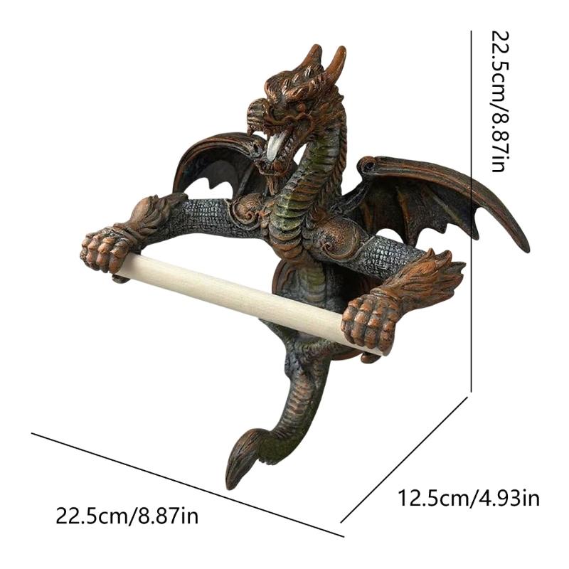 Unique Dragon Toilet Paper Roll Holder Bathroom Toilet Paper Stand Wall Mounted Tissue Roll Holder Storage Rack Shelf