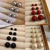 Silver Needle Korean Simple Versatile Pearl Earrings Fashion Niche Personality Earrings Light Luxury Temperament High-end Earrings Women