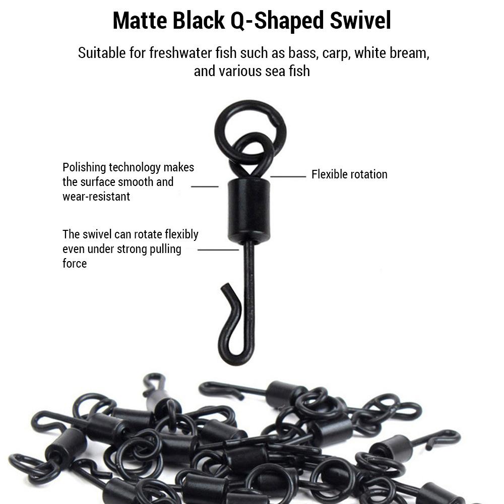 Kit per pesca alla carpa 25 pezzi Attrezzatura per attrezzatura per attrezzatura per carpa Tubi con punta per coda Spille di sicurezza Perline Girevoli