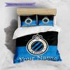 Biancheria da letto personalizzata con nome Club Brugge KV Crest, Set copripiumino Copripiumino Federa Regalo di Compleanno per la Casa (1 * copripiumino + 2 * federa, senza nucleo)