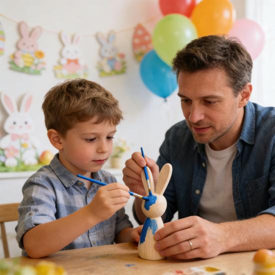 Unfinished Wooden Rabbit Wood Easter Blank Bunny Bunny Figurine Crafts DIY Mini Peg Dolls