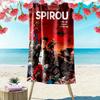 Spirou Blaze Print Beach Towel, Large Soft Quick Dry Towel for Beach Camping Swimming