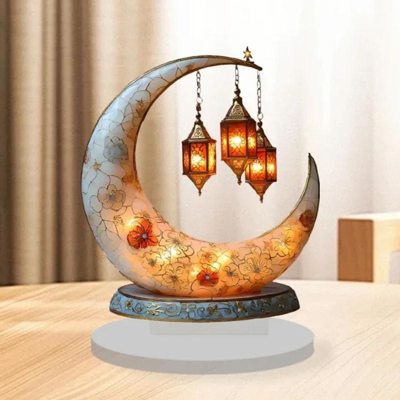 [H] Ramadan Tischdekoration Schöne Eid Al-Fitr Dekoration Acryl Mond Ornament Ramadan Countdown Ornament Für