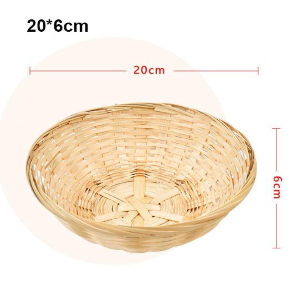 Household Rattan Woven Serving Baskets Cake Dim Sum Tray  Restaurant Serving Tabletop Display