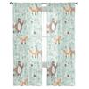 Forest Animals Children Fox Bear Deer Cartoon Sheer Curtains for Girl Kids Bedroom Kitchen Window Drapes Curtain Home Decoration