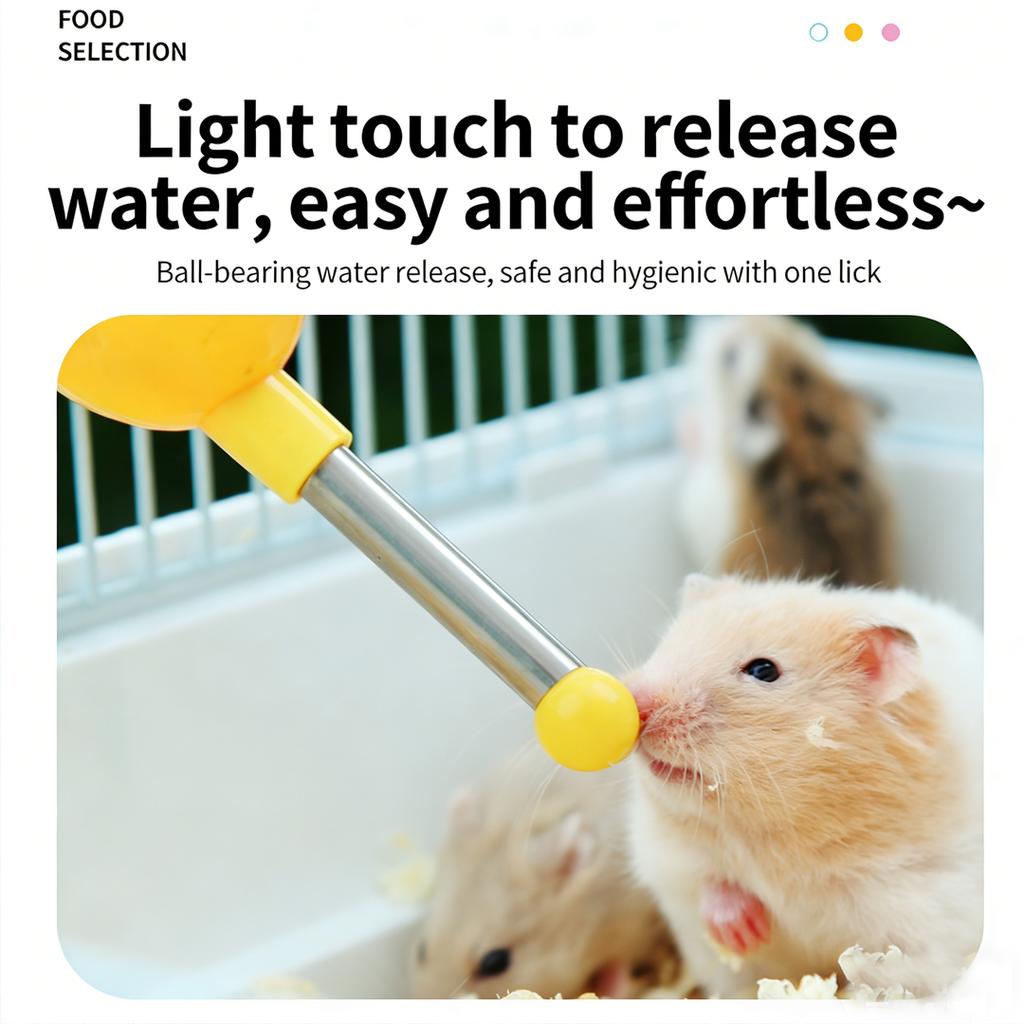 Hamster Water Bottle Hanging Small Pet Water Dispenser Roller Ball DrinkingBottleForGuinea Pig Hedgehog WaterFeeder Pet Supplies