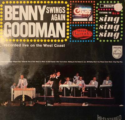 LP Record BENNY GOODMAN - Benny Goodman Swings Again SBBL605 Philips 1961 UK Jazz Used