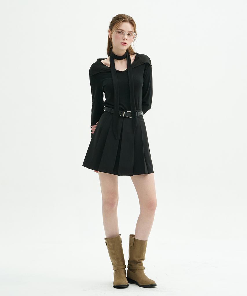 Micene Elya Pleated Mini Skirt