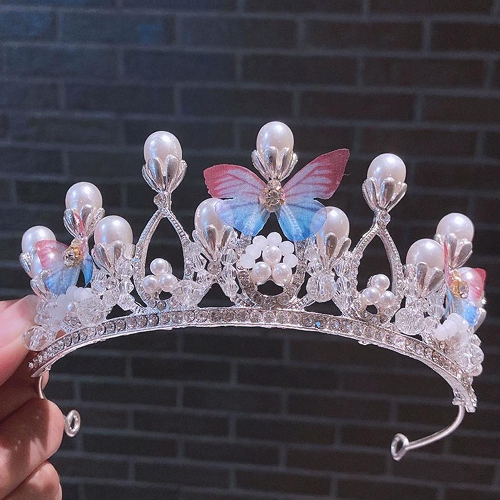 Children's Crystal Crown Headband: Elegant Princess Performance Hairpiece for Girls