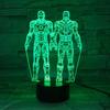 3D Avengers Iron Man & Captain America LED Night Light for Kids