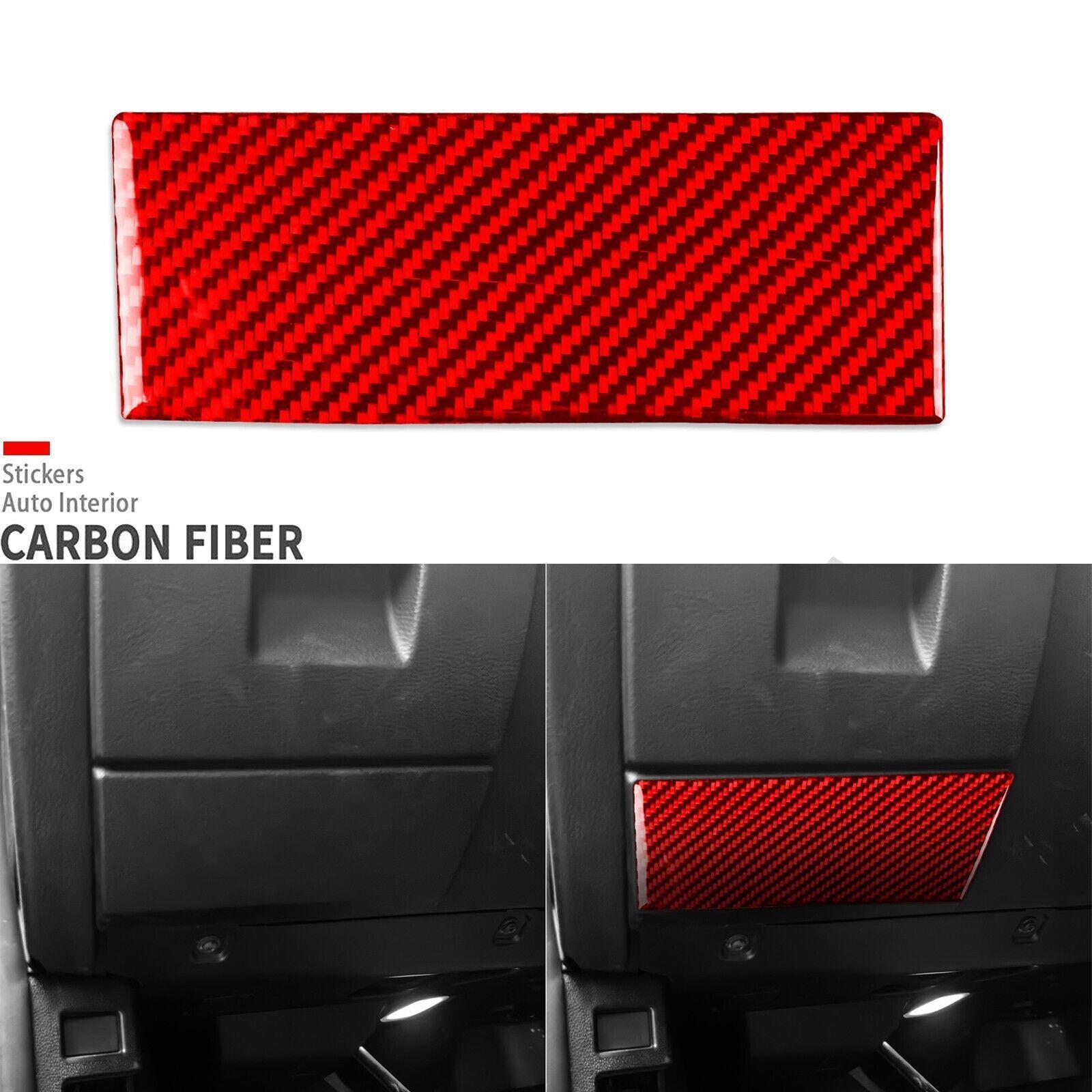 Red Carbon Fiber Driver Storage Box Panel Cover For BMW 3 Series M3 E90 2005-12