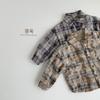Toddler Kids Plaid Fleece Lined Warm Long Sleeve Casual Shirt For Boys And Girls