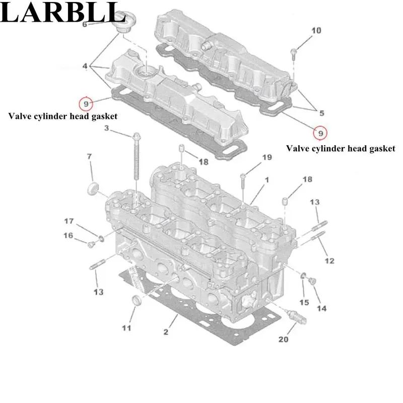 2PCS Car 16V 1.6 Valve chamber cylinder head gasket cover fit for Peugeot 307 206 207 308 408 Citroen C2 C-QUATRE Elysee