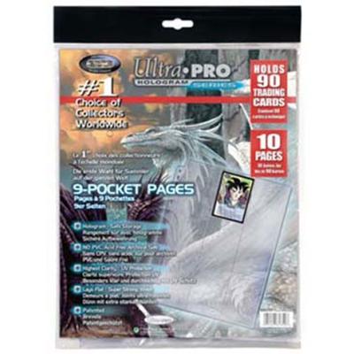 Ultra Pro 9-Pocket Tamanho Padrão Platinum Page 10pcs
