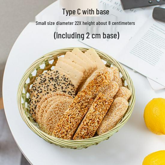 Round Bamboo Woven Fruit and Bun Basket for Household or Restaurant Use