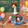 Porch Display Clothes for School Season, Polyester Dress Outfit with Red Cap, Sign and Fruit Charm for Garden Entry Placement, Figure Not Included