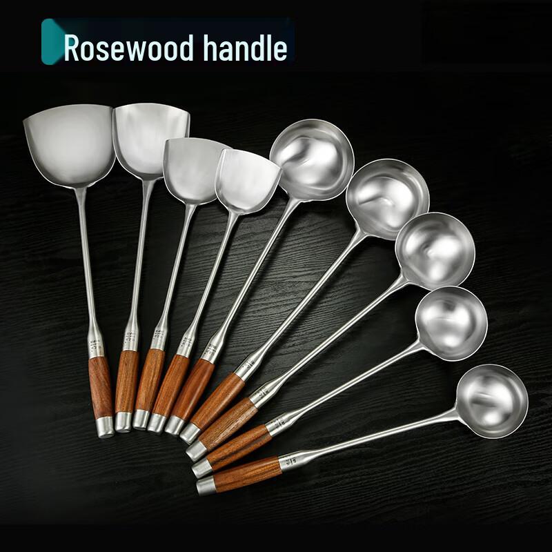 Stainless Steel Wok Spatula & Ladle Set