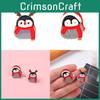 Cute Chubby Christmas Penguin Brooch Adorable Metal Badge For Sweater Accessories