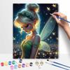 Disney animation Tinkerbell digital oil painting diy handpainted coloring painting home decoration, beautiful fairy art wall decor set