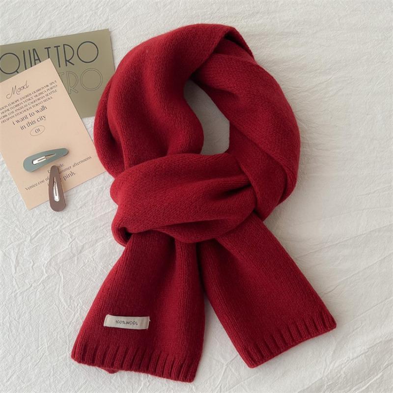 Selected Australian pure wool 100% cashmere scarf New versatile boys and girls winter warm knitted scarf