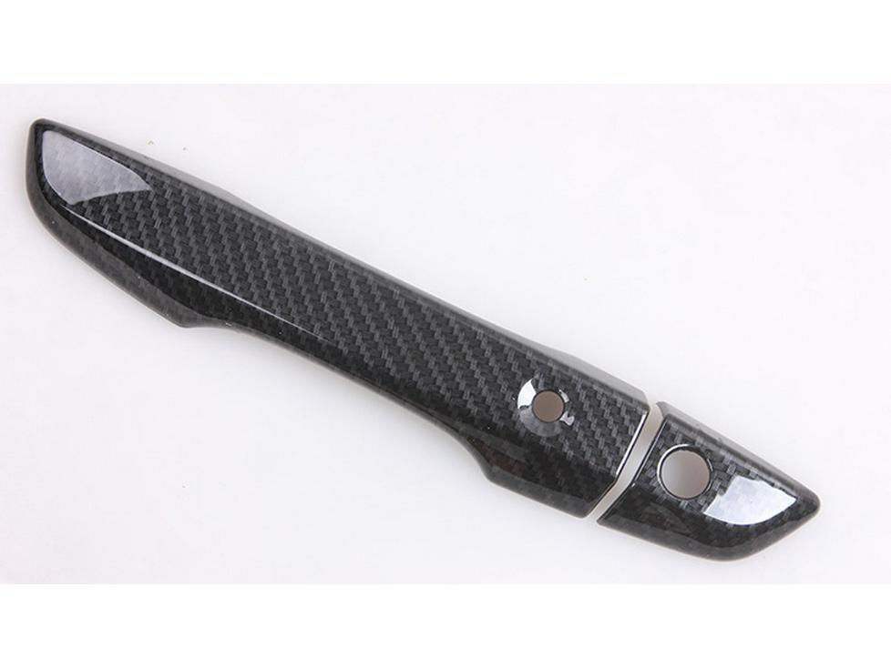 Suitable Door Handle Decoration for 10th Gen Civic Smart - ABS Black Carbon Fiber Pattern (Left Drive)