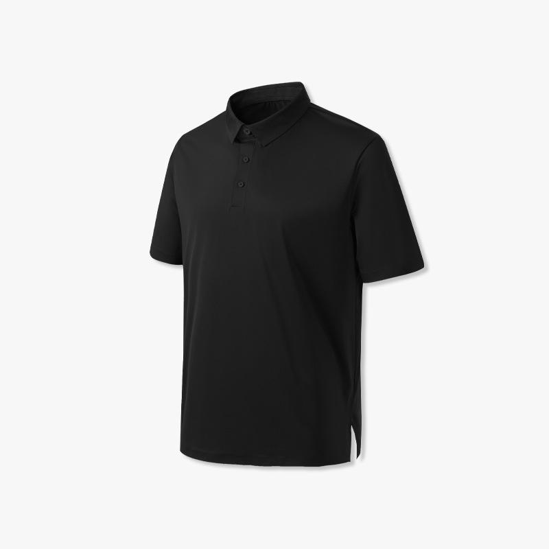 Men's Slim Fit Ice Silk Polo Shirt - Acetate Blend, Solid Color, Short Sleeves for Summer 2025