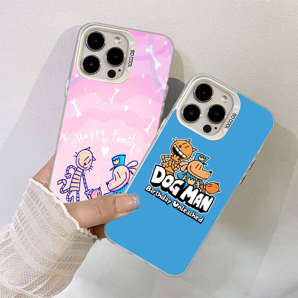 Dog Man Phone Case For IPhone 17 16 15 14 13 Pro 12 11 Pro Max PLUS Color Back Cover