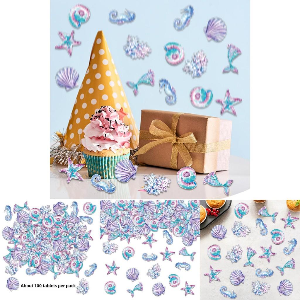 Meerjungfrau Seestern Korallen Themenparty Konfetti Für Geburtstagsfeier Tischdeko Und Atmosphäre