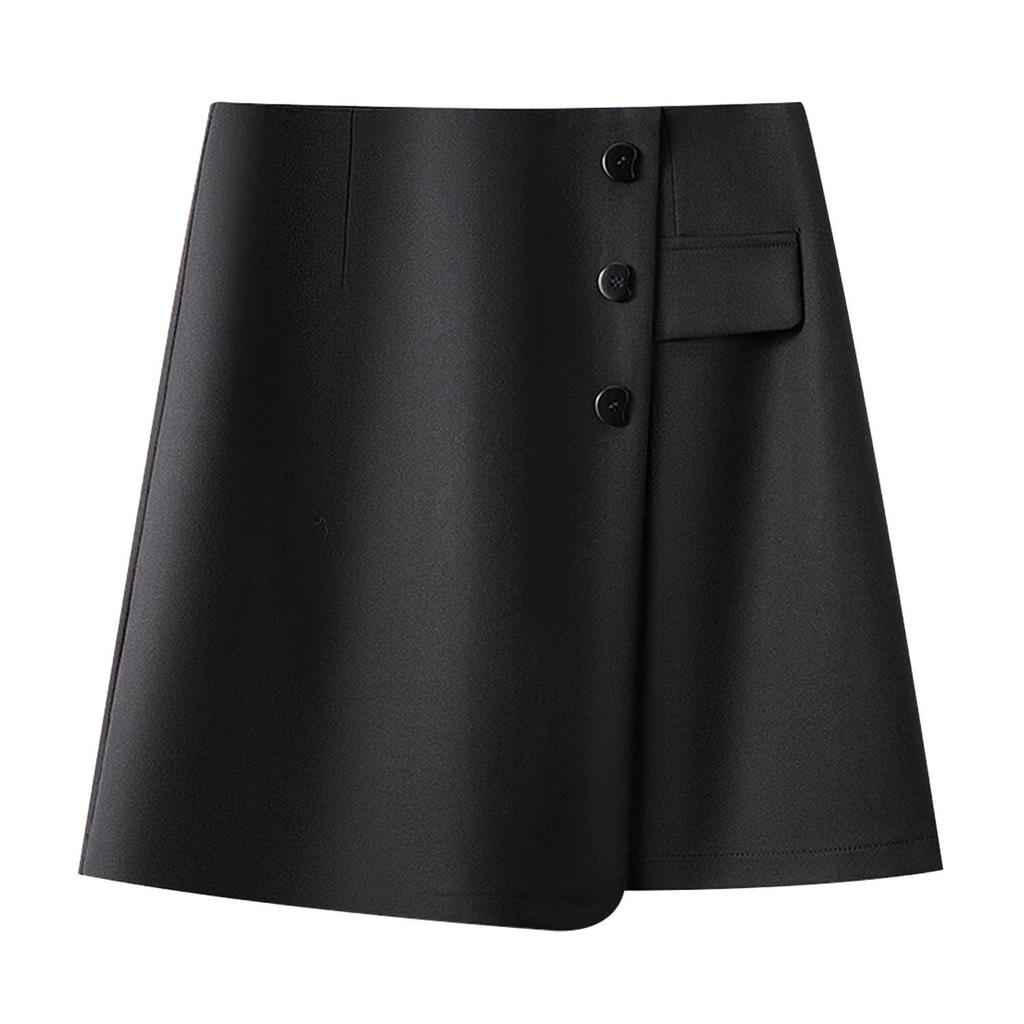 Women's High-Waisted A-Line Midi Skirt - 2025 Spring Collection, Anti-Exposure, Casual, Hip-Hugging Style
