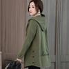 Large Size Hooded Trench Coat Jacket Women Autumn Spring Medium Long Jacket