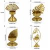 Durable Leaf Candlestick Stand Unique Golden Aromatherapy Rack Iron Candle Holder  Home Decor