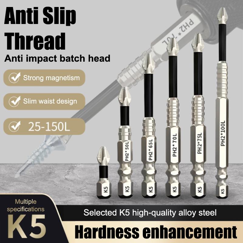 9Pcs/set High Magnetic Screwdriver Drill Bit Durability Universal Anti-Slip Magnetic Electric Screwdriver Set