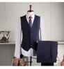 Men's Slim Fit Double-Breasted British Style Suit Set - Business Casual & Formal Wear for Weddings and Grooms