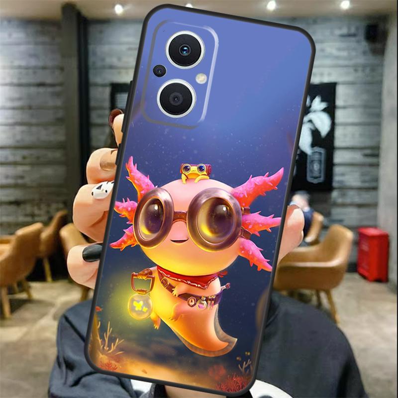 

Милый Чехол с Животным Аксолотлем Для OPPO Reno 8T 7 8 10 11 12 13 Pro 13F 12F OPPO Find X8 Pro X6 X3 X5 Lite Чехол Coque OPPO Reno13 F