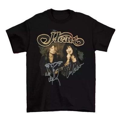 Heart Band Graphic Signature T-Shirt, Heart Band Rock Music Tee All Size S-5XL Unisex T-Shirt
