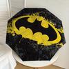 1PC Warner Batman Logo Automatic Open/Close Umbrella with Windproof, 76-Rib Sturdy Canopy, Durable Ribs1293A
