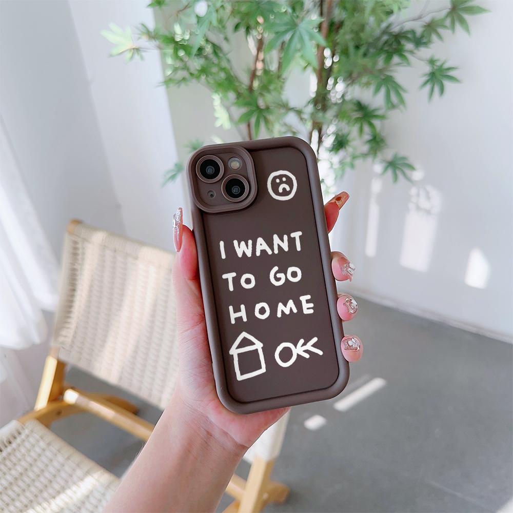 Go Home Pattern Soft TPU Phone Case for iPhone 17 Air 16 15 14 Pro Max Plus 13 12 Mini 8 7 X Xs Back Cover