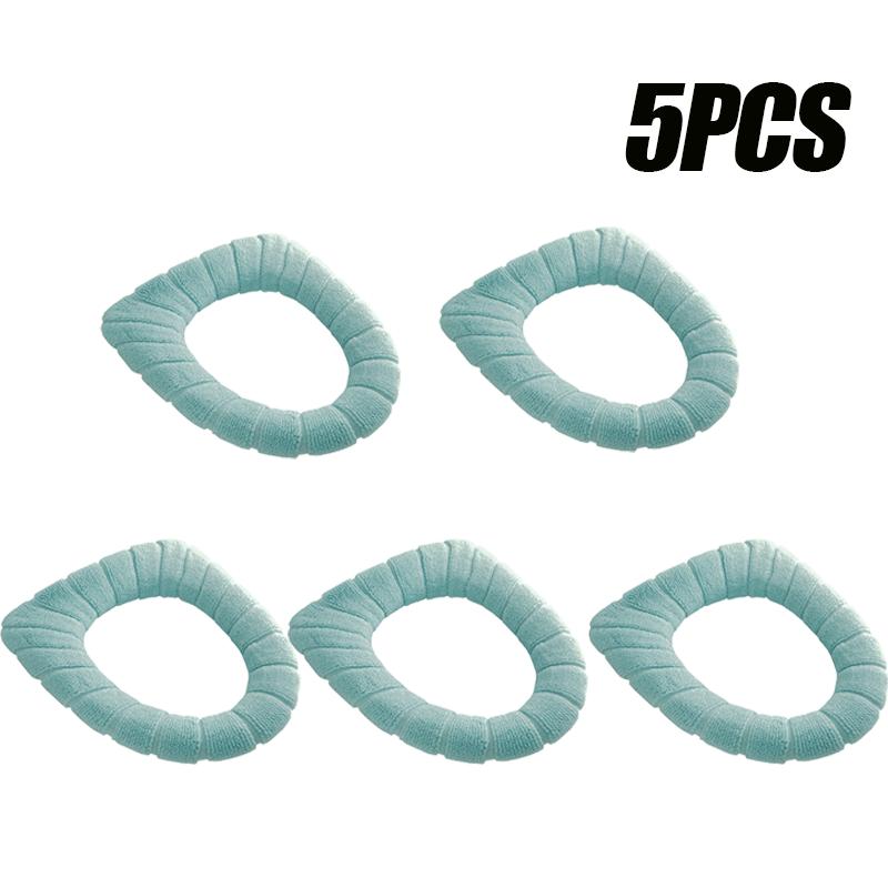 20 pezzi Cuscino per sedile WC per uso domestico Inverno Ispessito Peluche Cuscino per sedile WC Scalda sedile WC Coprisedile per WC