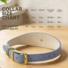 Custom Pet Leather Collar with Rhinestone Flower Heart Star Rivets Studded Dog Collar Adjustable Luxury Pet Accessories