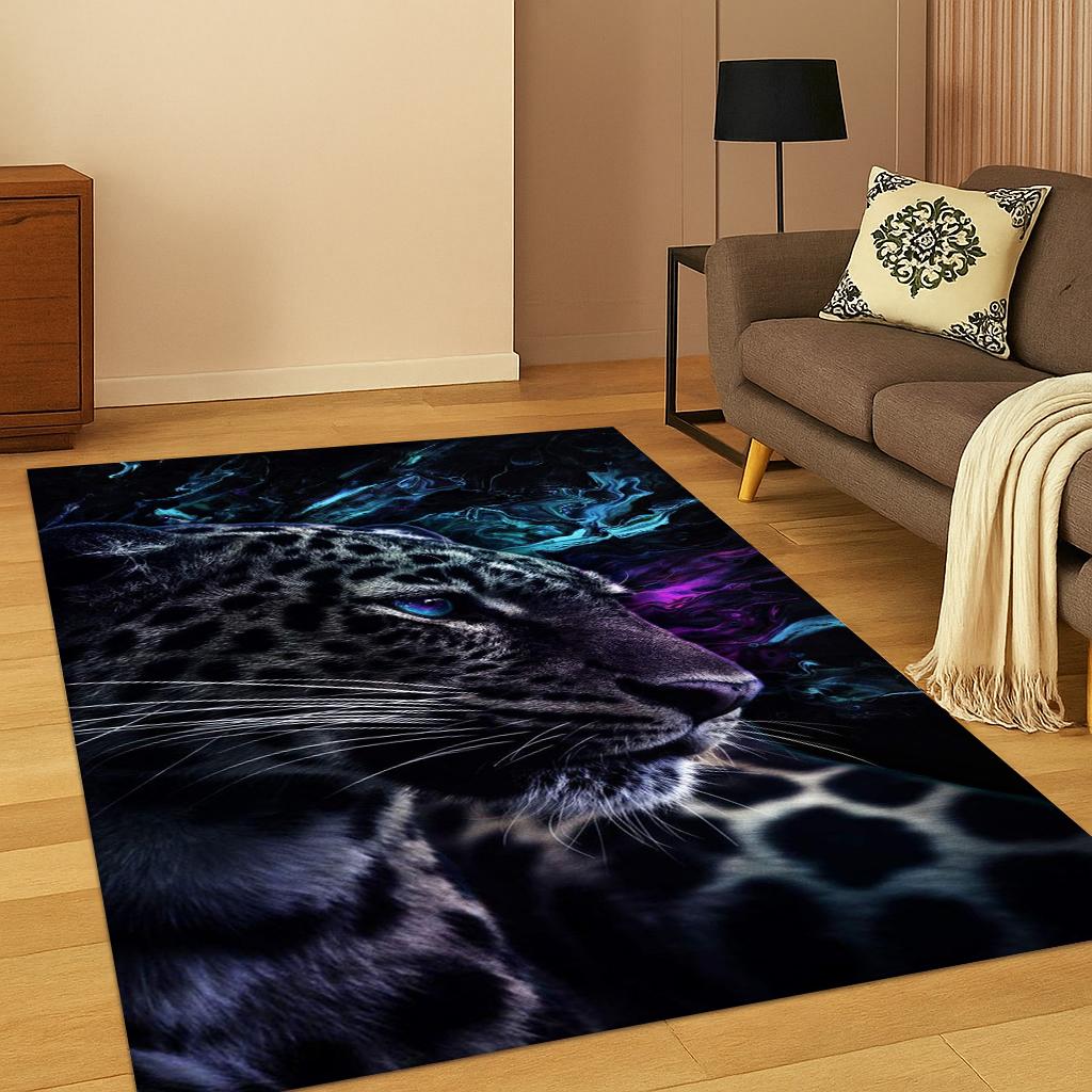 

Leopard Cheetah Dreamy Animal Carpet Rug for Home Bedroom Living Room Sofa Doormat Decor,Kid Area Rug Game Non-slip Floor Mat 40x60cm